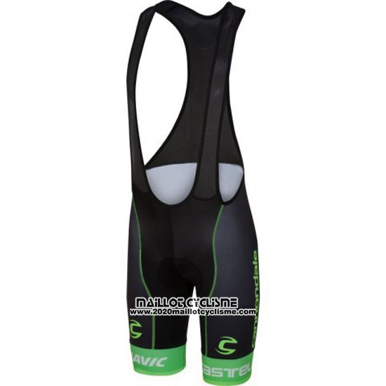 2016 Maillot Ciclismo Cannondale Noir et Vert Manches Courtes et Cuissard